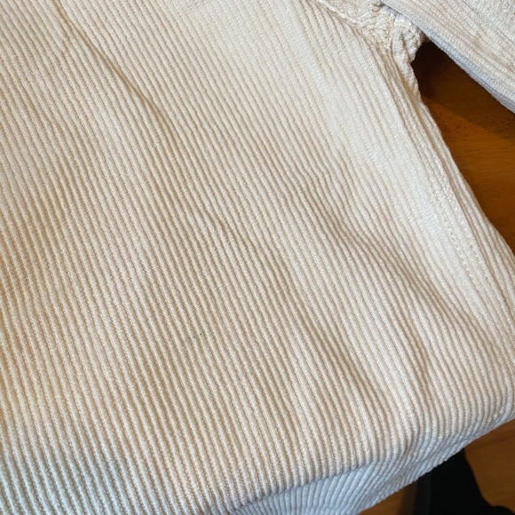 Urban Outfitters BDG, High Rise Baggy Wide Tooth Corduroy Wide Leg Pants, Ivory - Picture 6 of 9